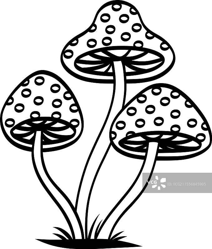 秋天的蘑菇绘画图片素材