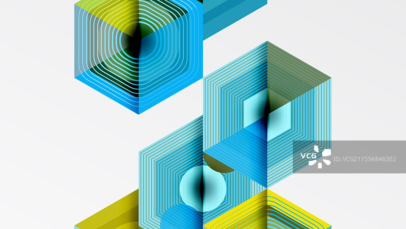 六边形设计几何抽象背景图片素材