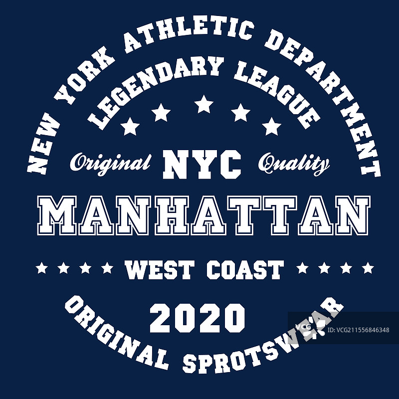 曼哈顿大学校队口号印刷标语图片素材