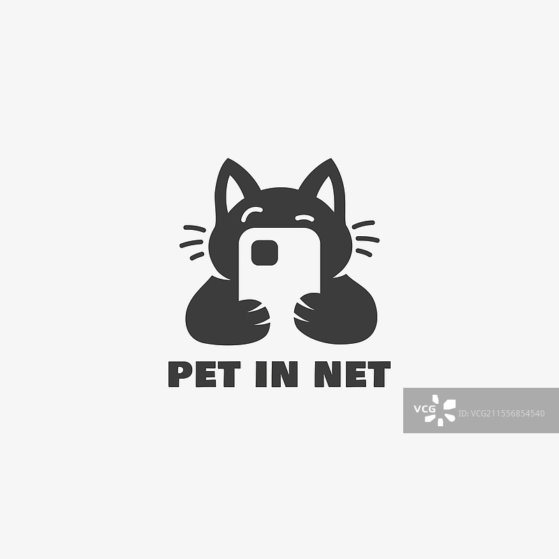 网状标志中的猫图片素材