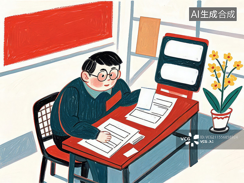 【AI数字艺术】会风会纪监督岗：正红与墨黑对比，廉洁自律与纪律执行的严肃场景图片素材