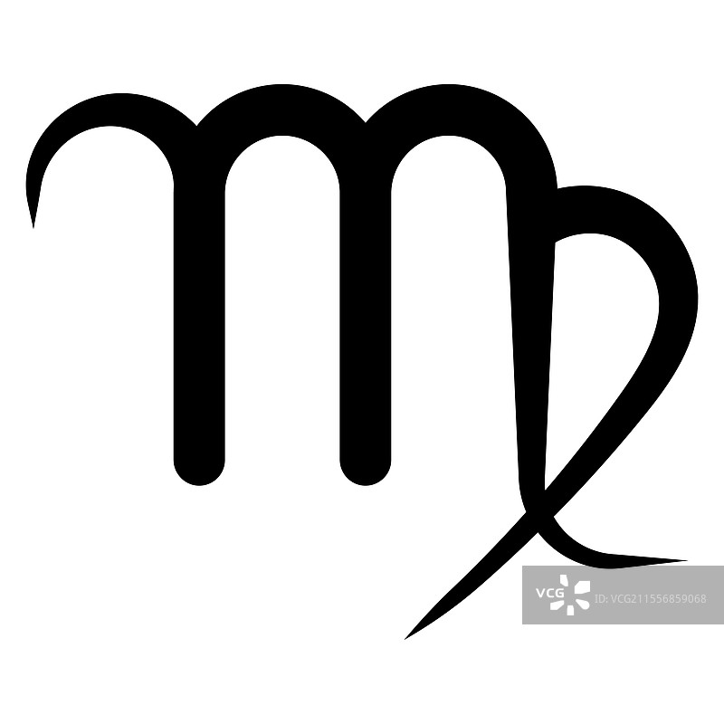 处女座星座符号 处女座星座运势图片素材