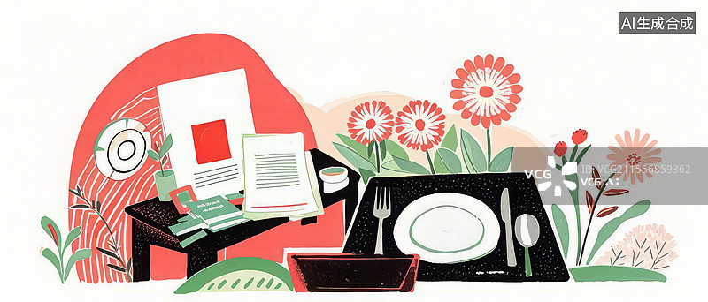 【AI数字艺术】会风会纪监督岗：正红与墨黑对比，廉洁自律与纪律执行的严肃场景图片素材