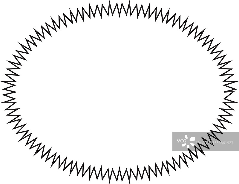 椭圆边框基本形状单字母框架图片素材