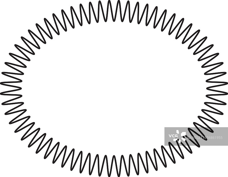 椭圆边框基本形状单字母框架图片素材