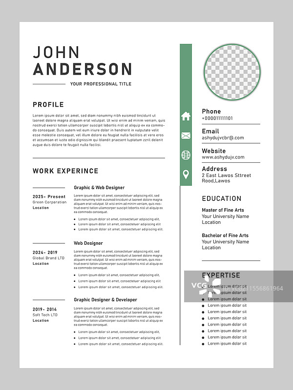 专业简历模板设计图片素材