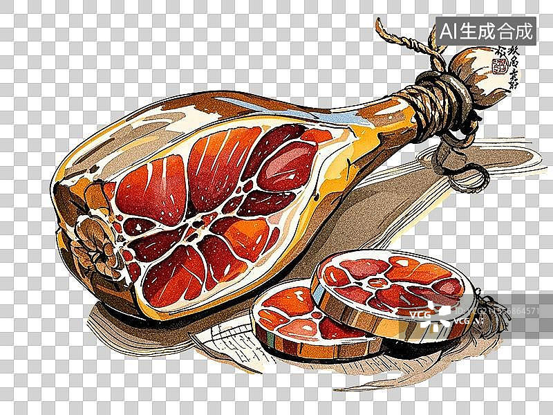 【AI数字艺术】云南宣威火腿图片素材