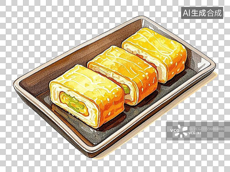 【AI数字艺术】玉子烧图片素材