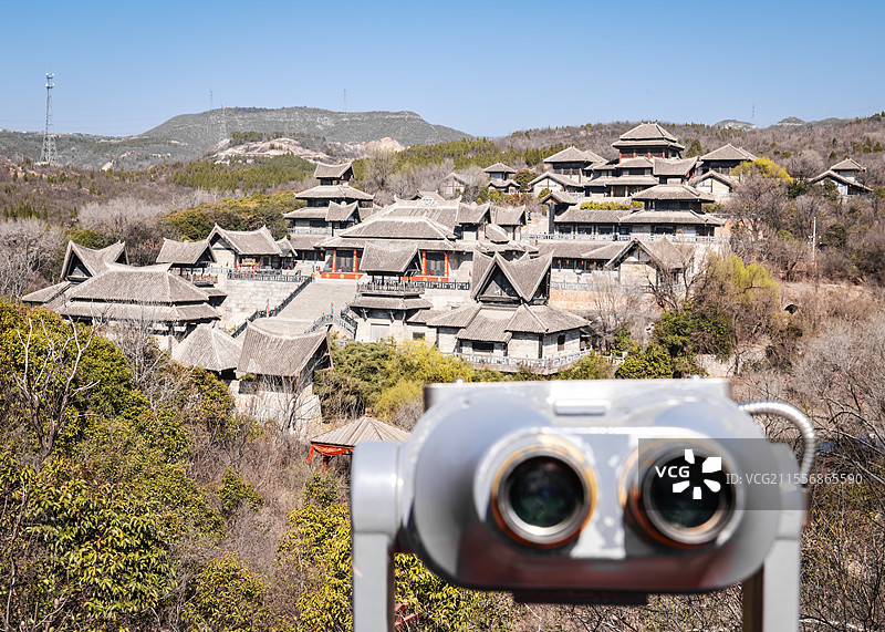 从焦作影视城观景台远看周王宫图片素材