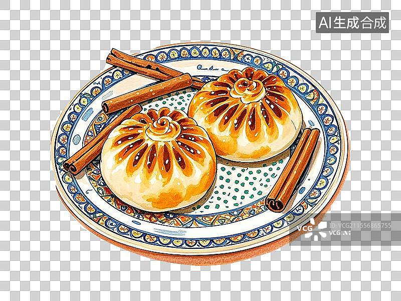 【AI数字艺术】维吾尔族烤包子图片素材