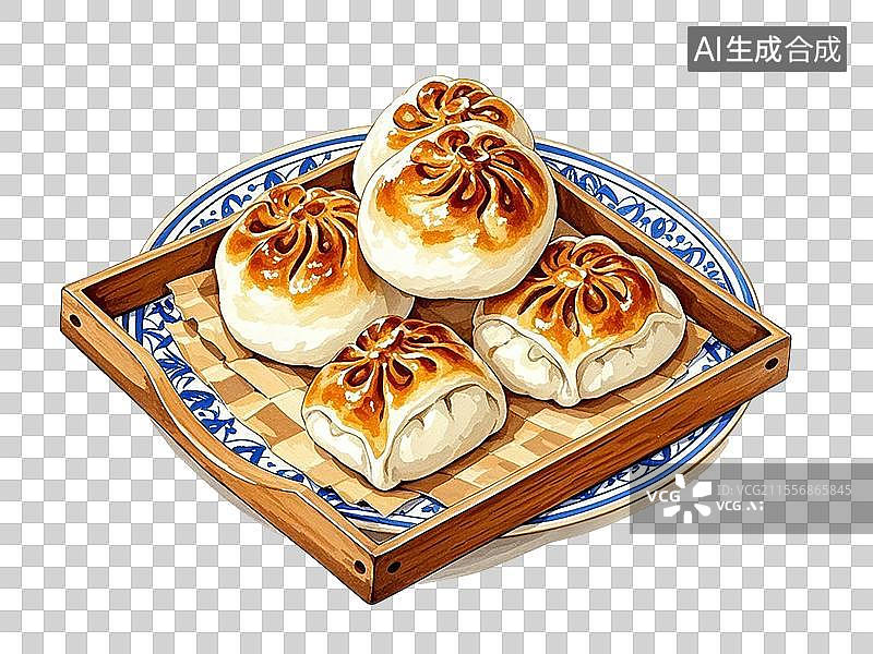 【AI数字艺术】维吾尔族烤包子图片素材