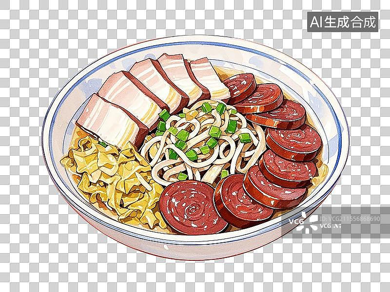 【AI数字艺术】酸菜白肉血肠图片素材