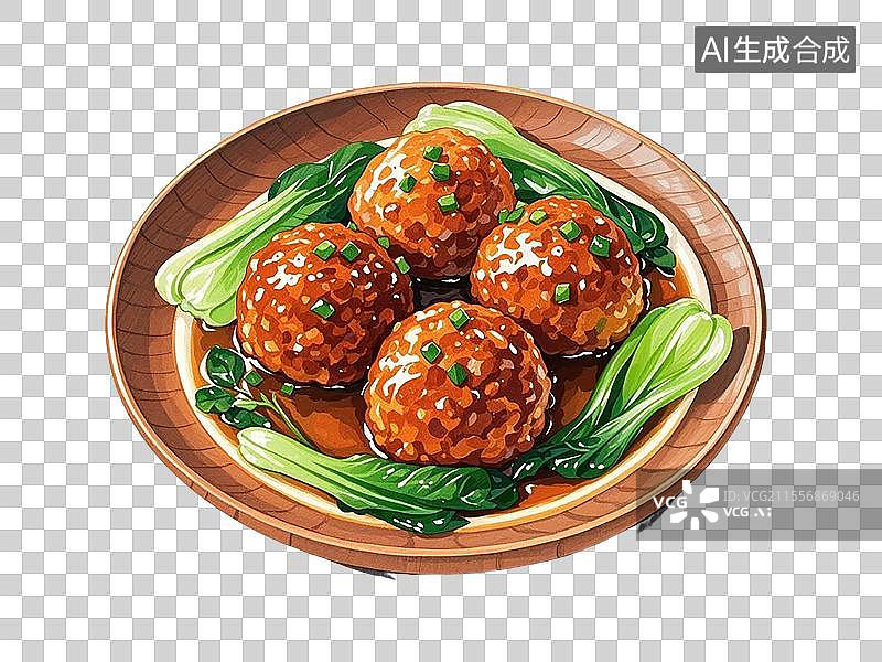 【AI数字艺术】四喜丸子图片素材