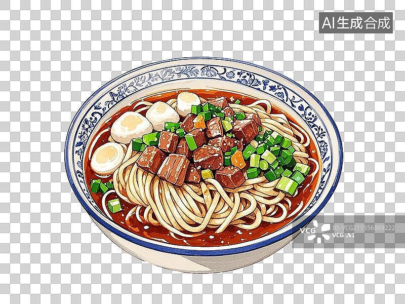 【AI数字艺术】陕西榆林羊肉臊子剁荞面图片素材