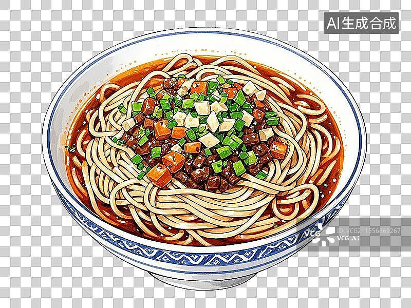 【AI数字艺术】陕西榆林羊肉臊子剁荞面图片素材