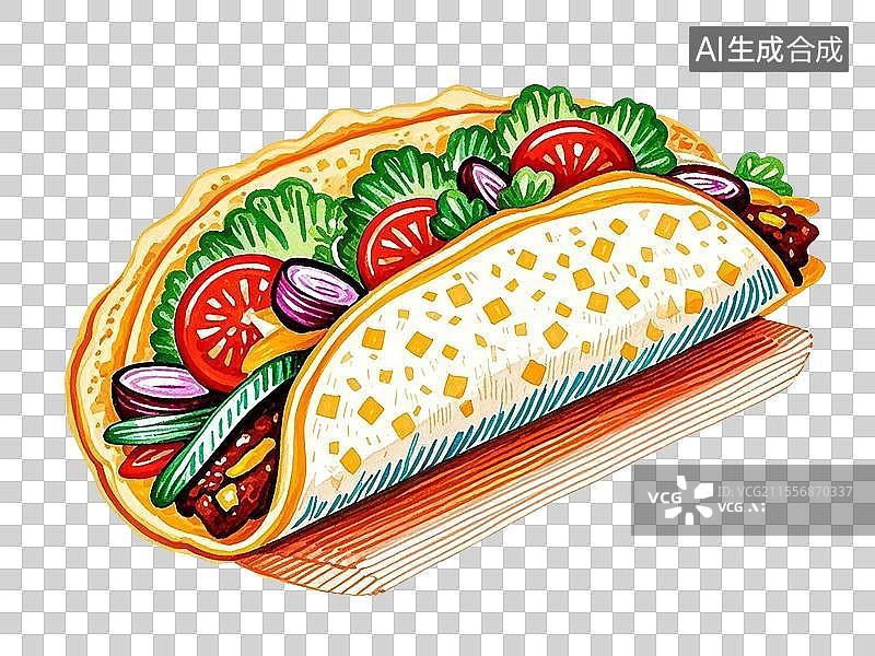 【AI数字艺术】恰帕塔卷饼图片素材