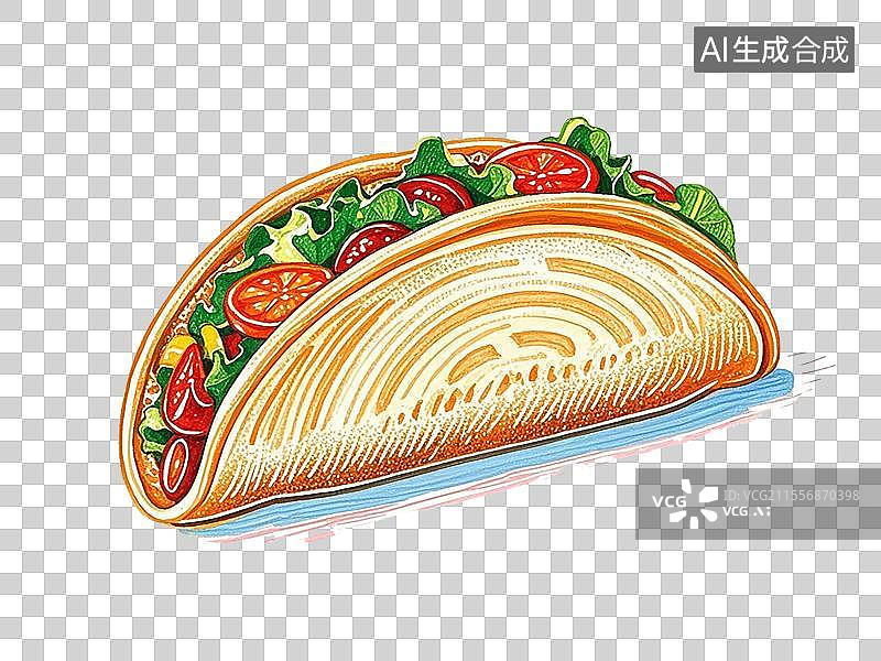 【AI数字艺术】恰帕塔卷饼图片素材