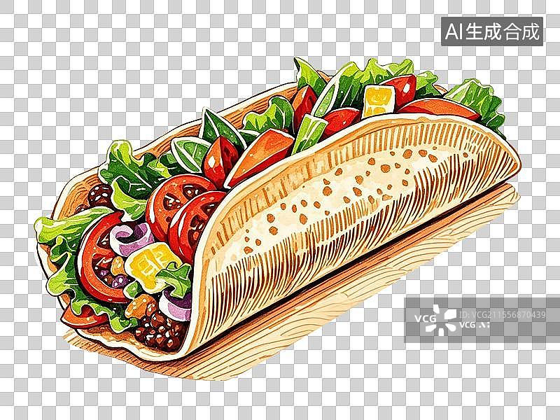 【AI数字艺术】恰帕塔卷饼图片素材