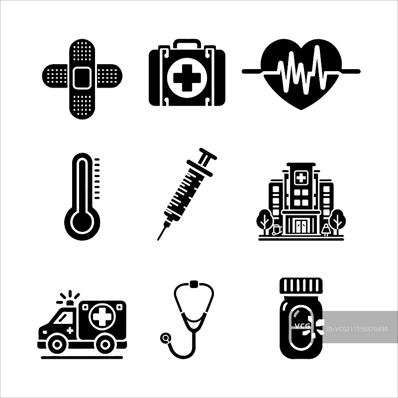 医疗图标艺术图片素材