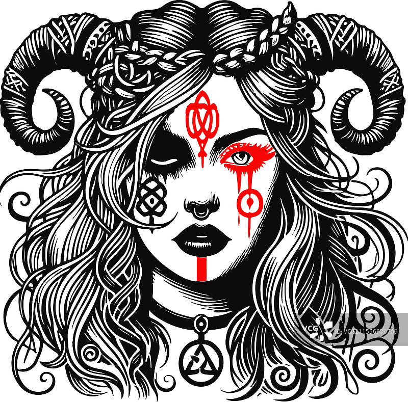 算命师的面孔图片素材