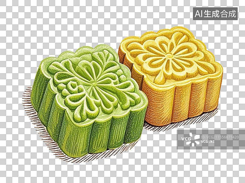 【AI数字艺术】绿豆糕图片素材