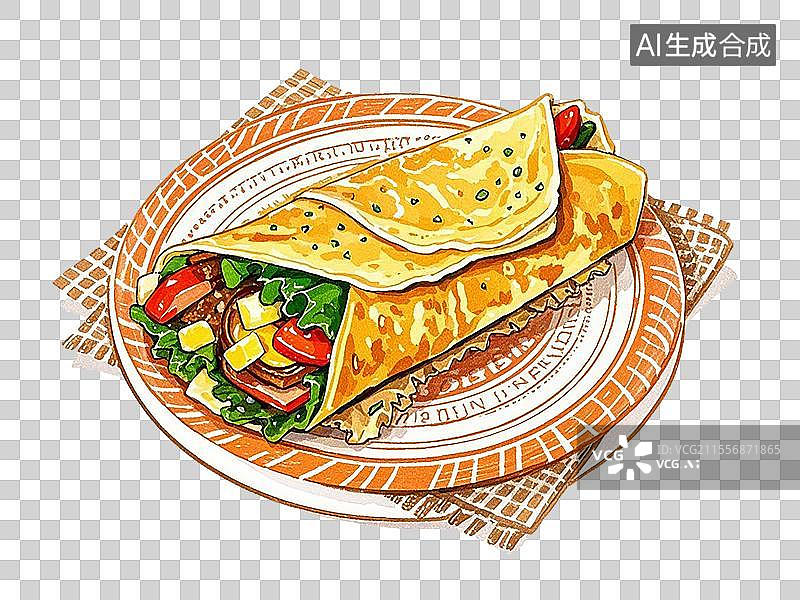 【AI数字艺术】煎饼果子图片素材