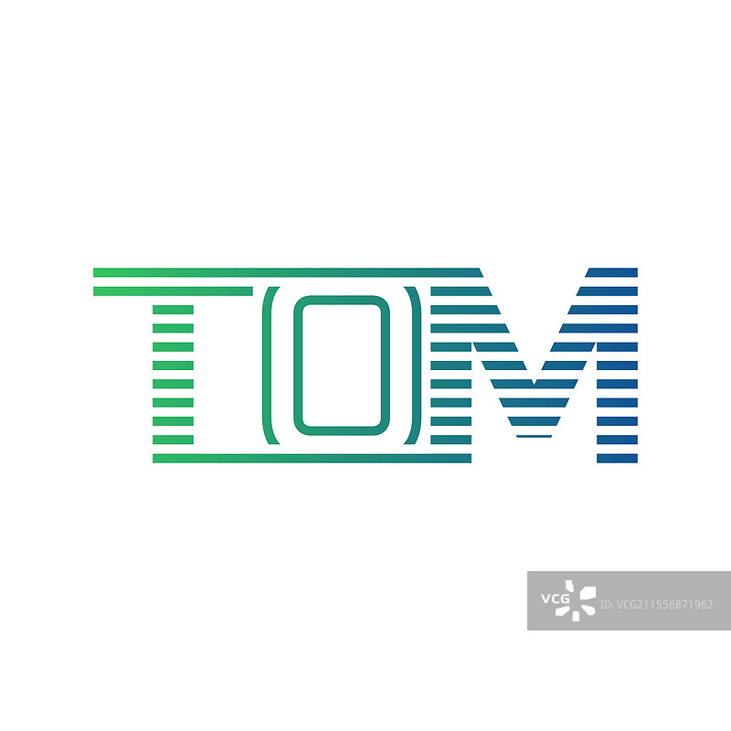 现代的 TOM 字母标志设计，极简风格图片素材