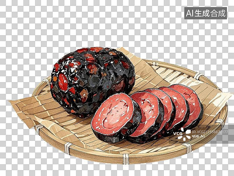 【AI数字艺术】猪血丸子图片素材