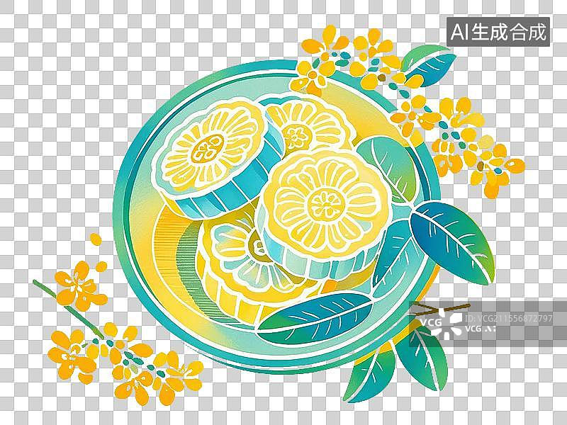 【AI数字艺术】桂花糕图片素材
