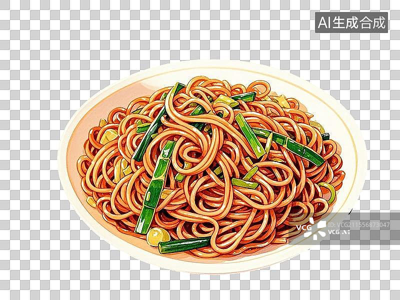 【AI数字艺术】广式酱油炒面图片素材