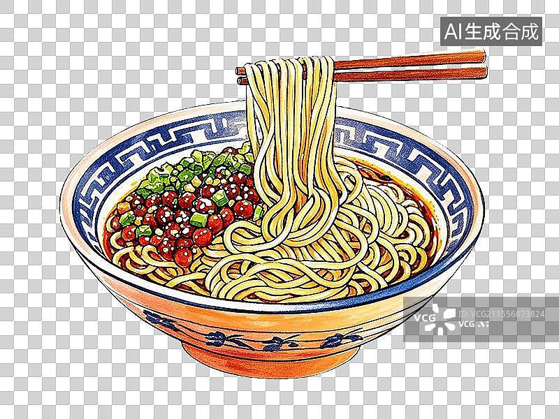 【AI数字艺术】担担面图片素材
