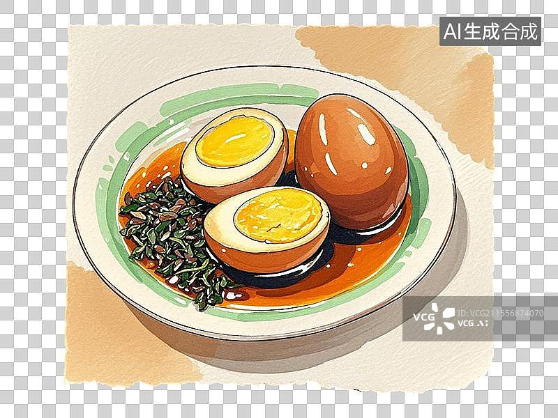 【AI数字艺术】茶叶蛋图片素材