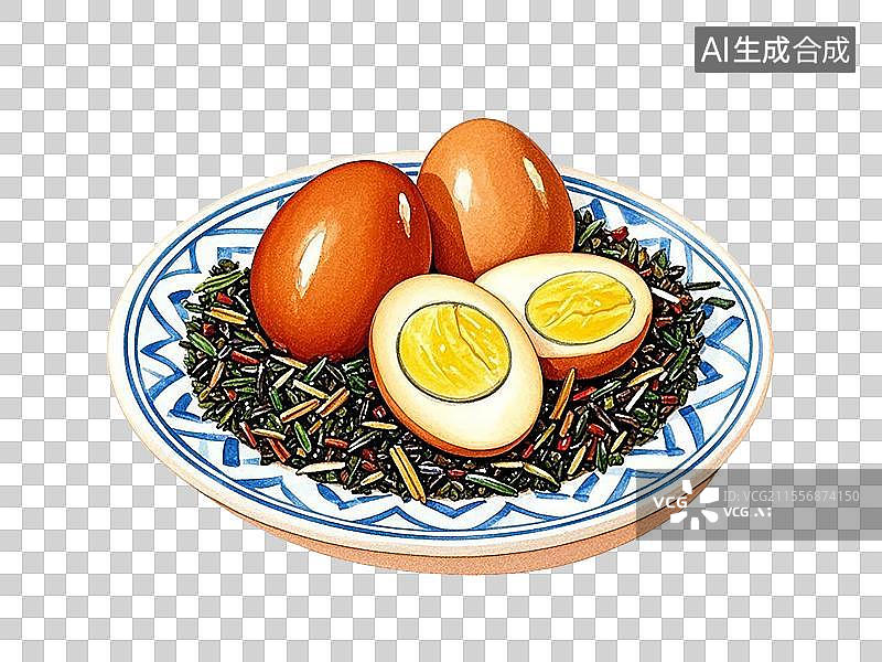 【AI数字艺术】茶叶蛋图片素材