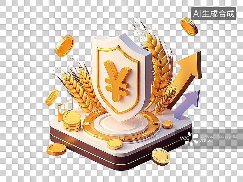 【AI数字艺术】粮食增值和农业系统经济图片素材