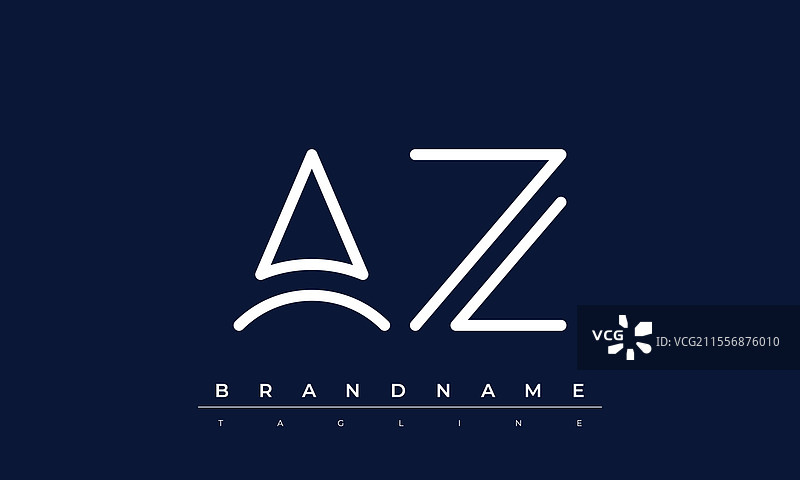 创意的AZ字母首字母标志图像图片素材