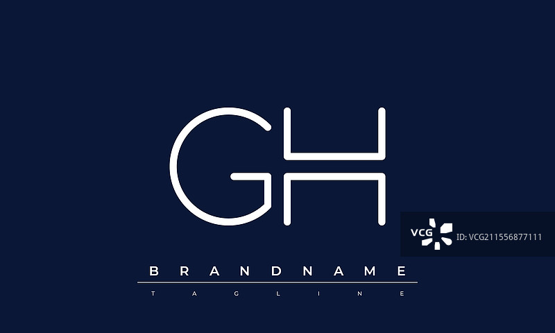 创意的GH字母首字母标志图像图片素材
