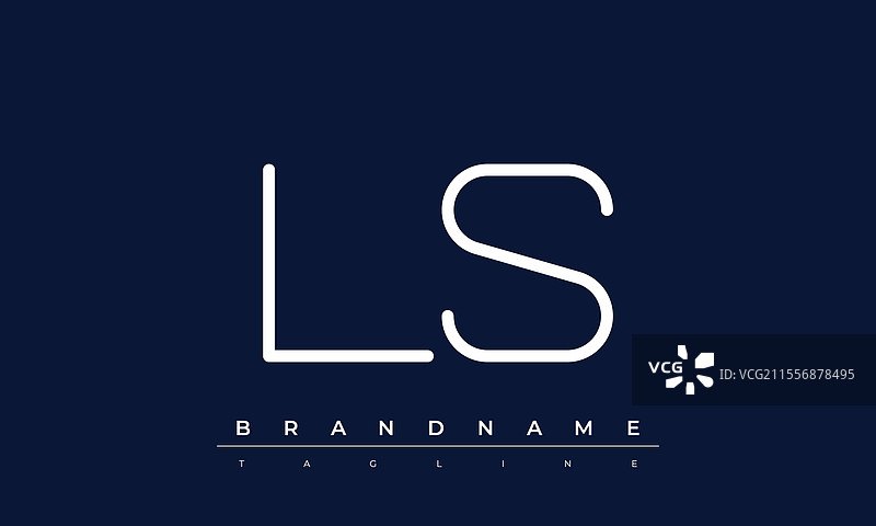 创意的LS字母首字母标志图像图片素材