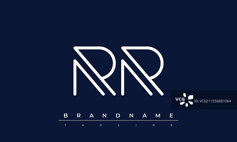 创意的RR字母首字母标志图像图片素材