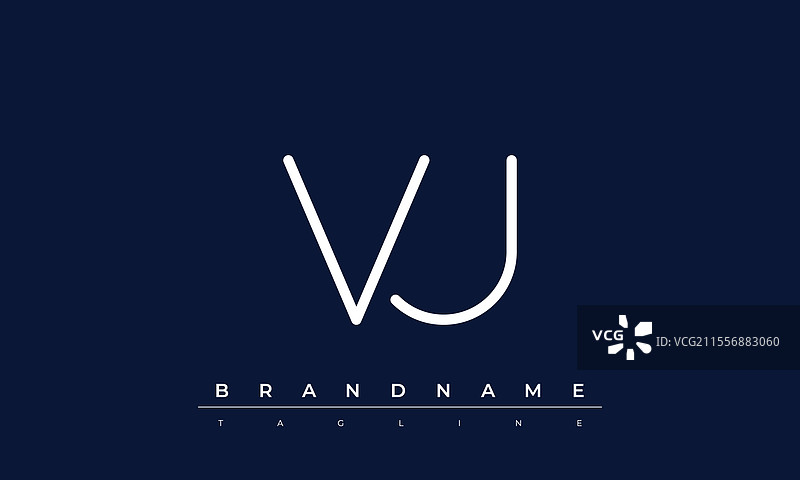 创意VJ字母首字母标志图像图片素材