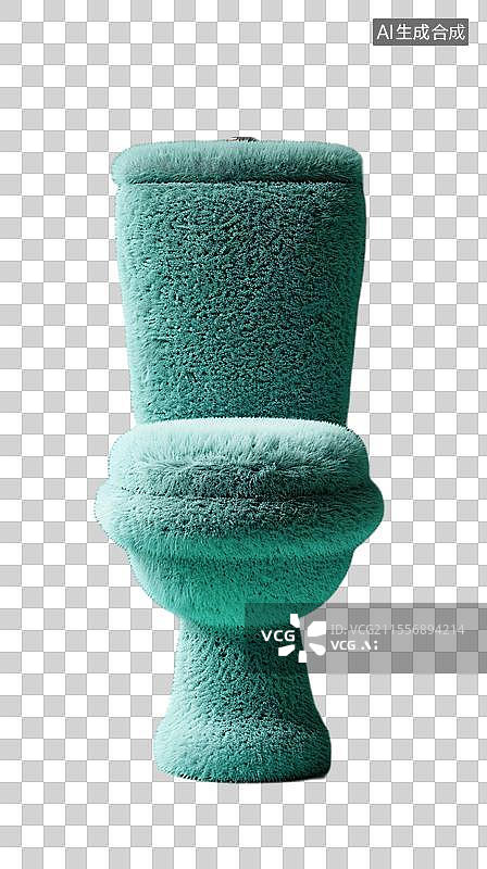 【AI数字艺术】毛茸茸的马桶  柔软触感的卫浴图片素材