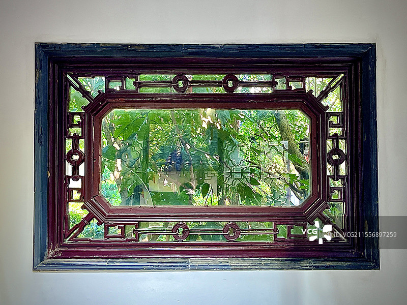 南京瞻园花窗图片素材