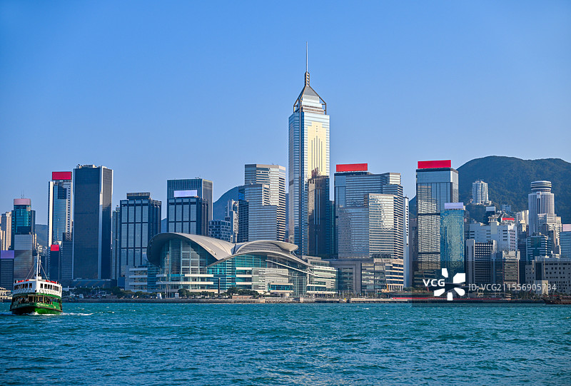 香港特别行政区维多利亚港中环九龙天星小轮图片素材