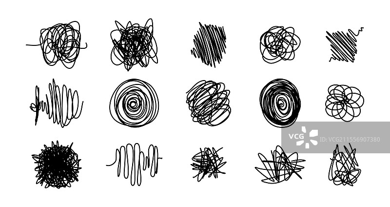 混乱的涂鸦线条素描风格手绘笔迹图片素材