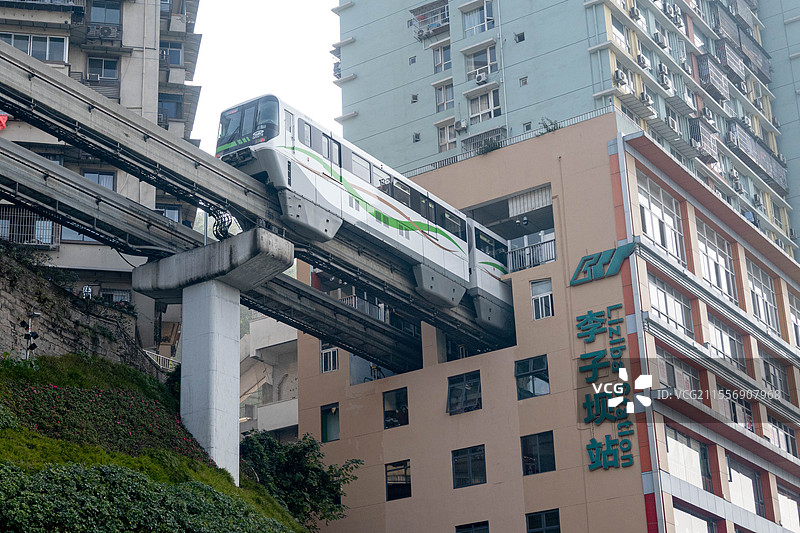 李子坝轻轨图片素材