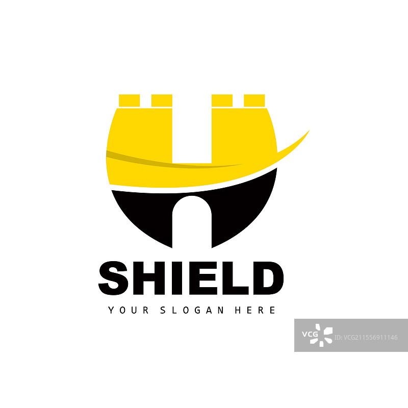 安全强大的盾牌标志设计图片素材
