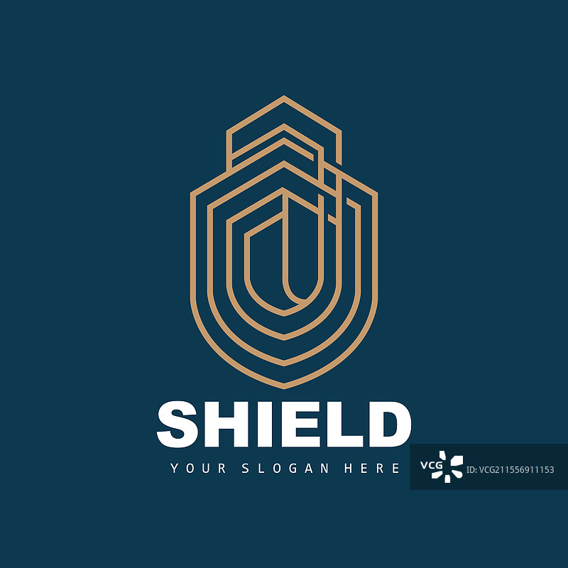 安全强大的盾牌标志设计图片素材