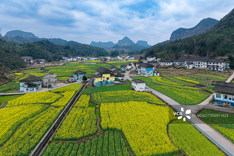 贵州黔南州荔波县洪江村田园风光图片素材