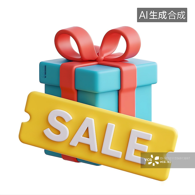 【AI数字艺术】3D礼品券促销横幅图片素材