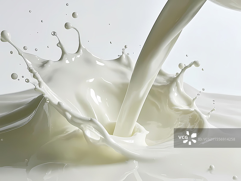 捕捉牛奶倾倒时飞溅的瞬间图片素材