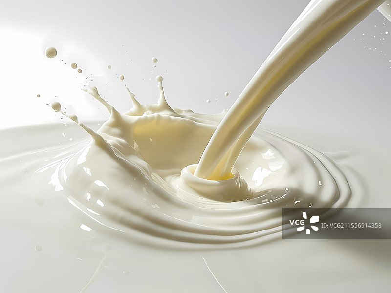 捕捉牛奶倾倒时飞溅的瞬间图片素材
